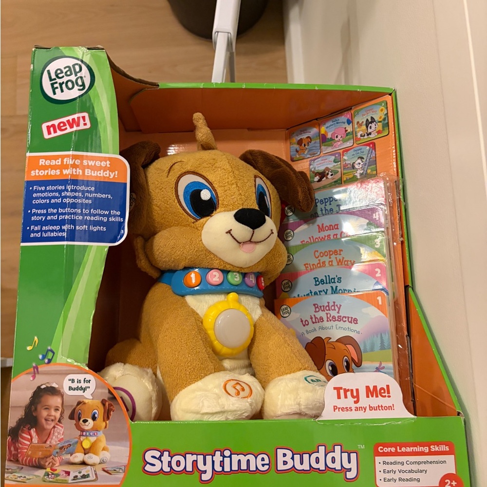 NWTLeapfrog Storytime Buddy Interactive Toy - Brown and Blue